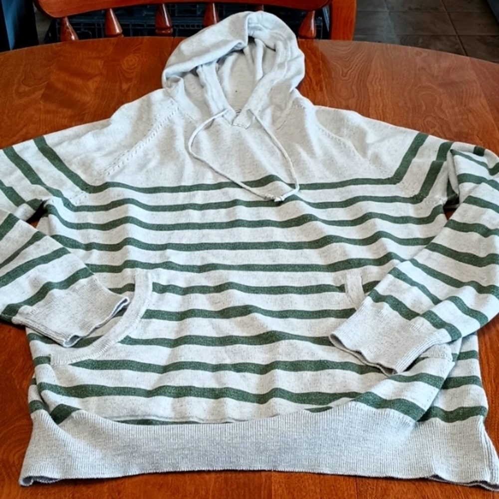 Mens Sonoma Striped Hooded Sweater.